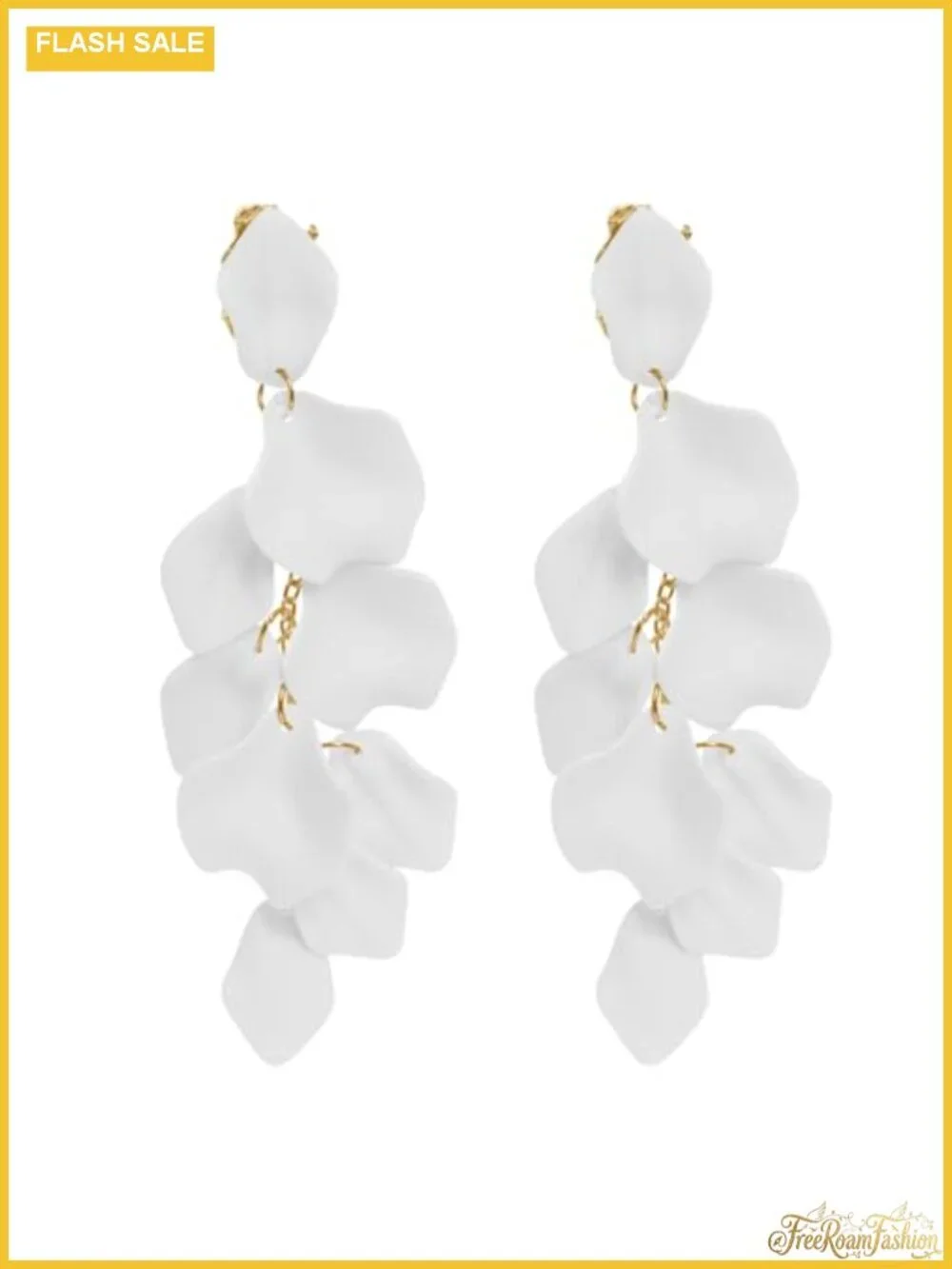Rbenxia Acrylic Rose Petal Dangle Earrings